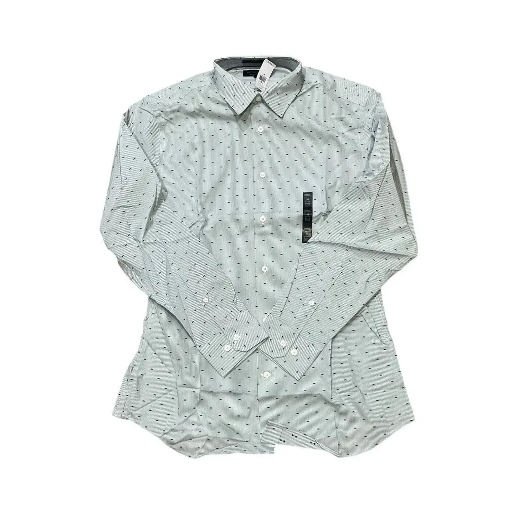 BANANA REPUBLIC Men's Athletic-Fit Dress Shirt Size M